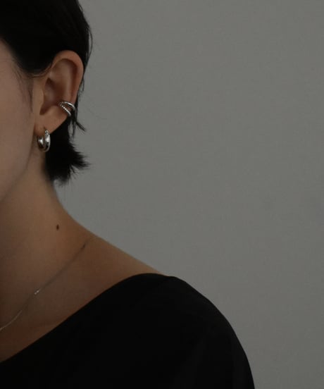 earcuff-a02016　SV925 2Line Rope Earcuff