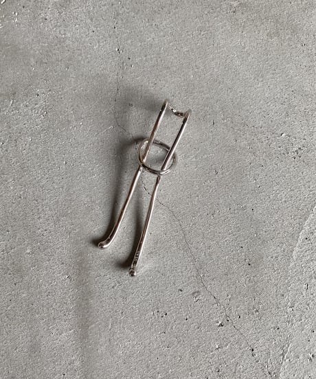 earcuff-a02007　SV925 Twoline Hook Earcuff