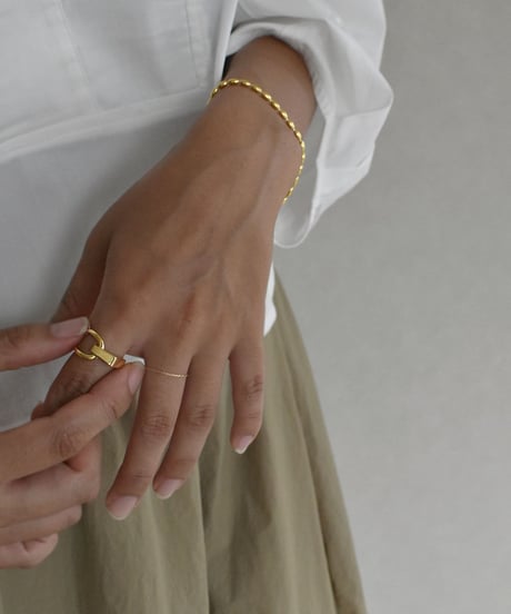 ring-a02161　SV925 Half Design Ring