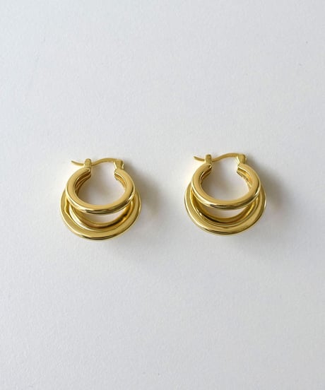 pierce-a02077　SV925 Triple Hoop Pierce