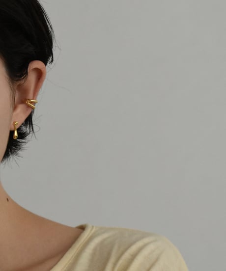 earcuff-a02016　SV925 2Line Rope Earcuff
