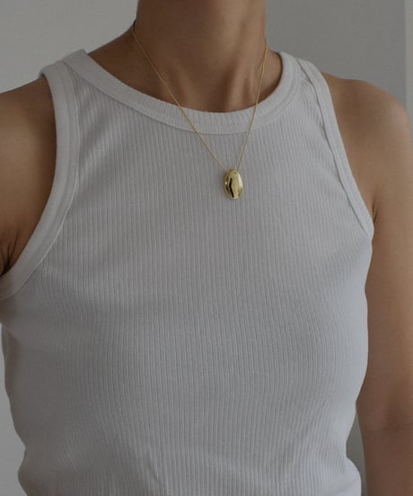 necklace-a02029　SV925 Oval Dome Necklace