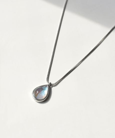 necklace-a02094　SV925 Drop Stone Necklace