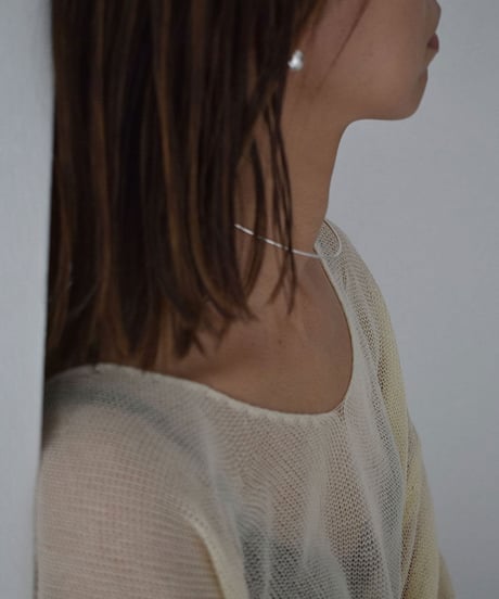 necklace-a02116　SV925 Thin Line Choker