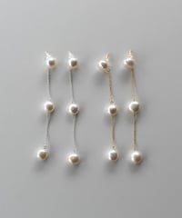 pierce-a02073　SV925 Triple Baroque Pearl Pierce