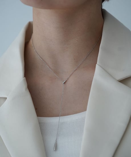 necklace-a02133　SV925 Drop Slide Necklace