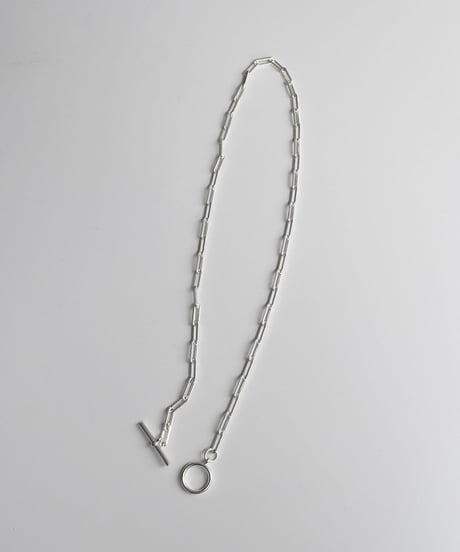 necklace-a02076　SV925 Square Chain Mantel Short Necklace 42cm