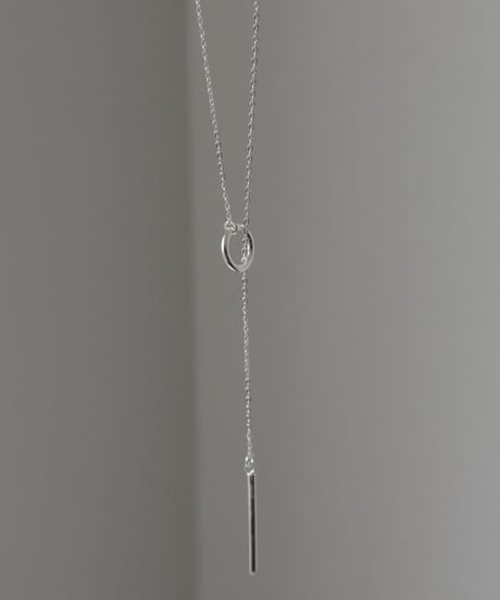 necklace-a02045　SV925 Circle Pass through Necklace