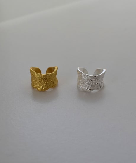 earcuff-a02020　SV925 Crumple Wide Earcuff