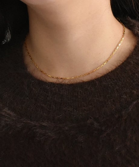 necklace-a02058　SV925 Square Chain Necklace