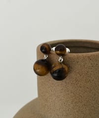 pierce-a02149　SV925  Tiger's eye Pearl Pierce