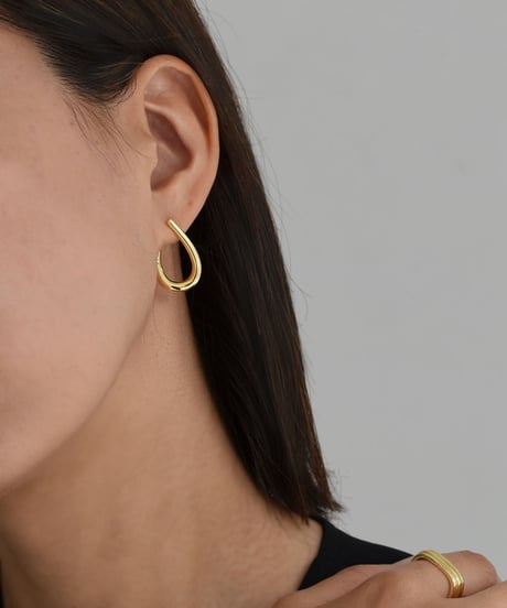 pierce-a02157　SV925 Bend Hoop Pierce
