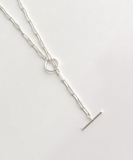 necklace-a02096　SV925 Square Chain Mantel Long Necklace 80cm