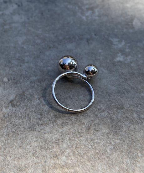 ring-a02029　SV925 Double Ball Ring
