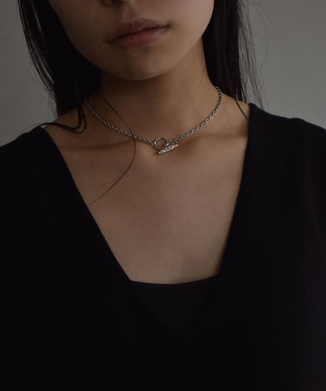 necklace-a02068　SV925 Twig Chain Choker Necklace