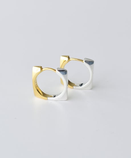 pierce-a02140　SV925 Bicolor Hoop Pierce