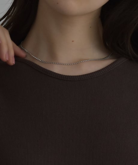 necklace-a02008　SV925 Flat Chain Necklace