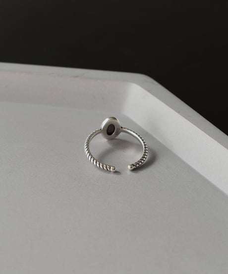 ring-a02076　SV925 Oval Metal Ring
