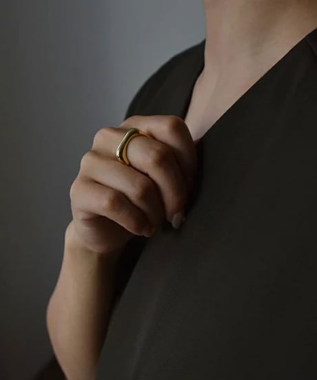 ring-a02112　SV925 Square Nuance Ring