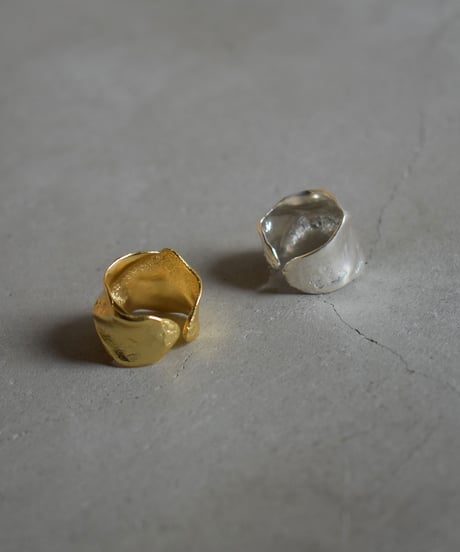 ring-a02067　SV925 Crumple Wide Ring