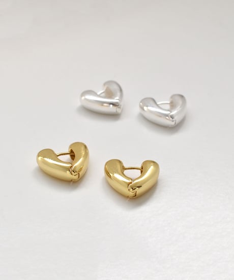 pierce-a02108　SV925 Plump Heart Pierce