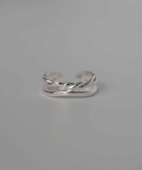 ring-a02192　SV925 Twist Two Line Ring