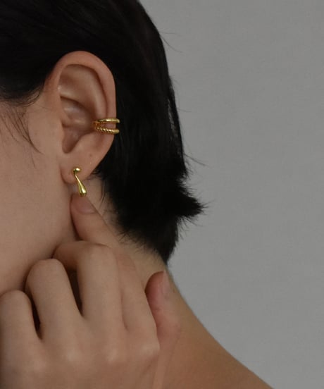 earcuff-a02016　SV925 2Line Rope Earcuff