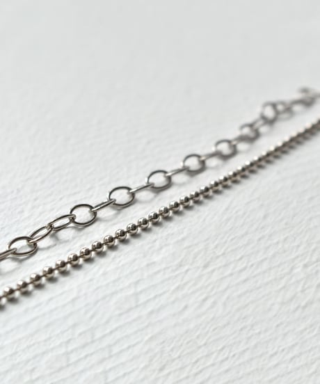 necklace-a02122　SV925 Ball × Chain Necklace