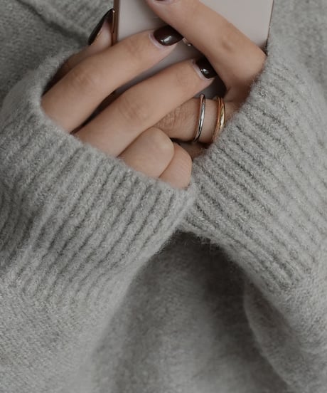 ring-a02090　SV925 Bicolor 2Line Ring