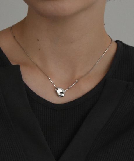 necklace-a02043　SV925 Oval Nuance Top Necklace