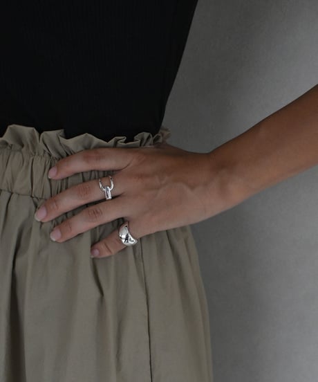 ring-a02161　SV925 Half Design Ring