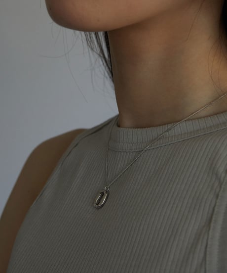 necklace-a02002　SV925 Nuance Oval Necklace