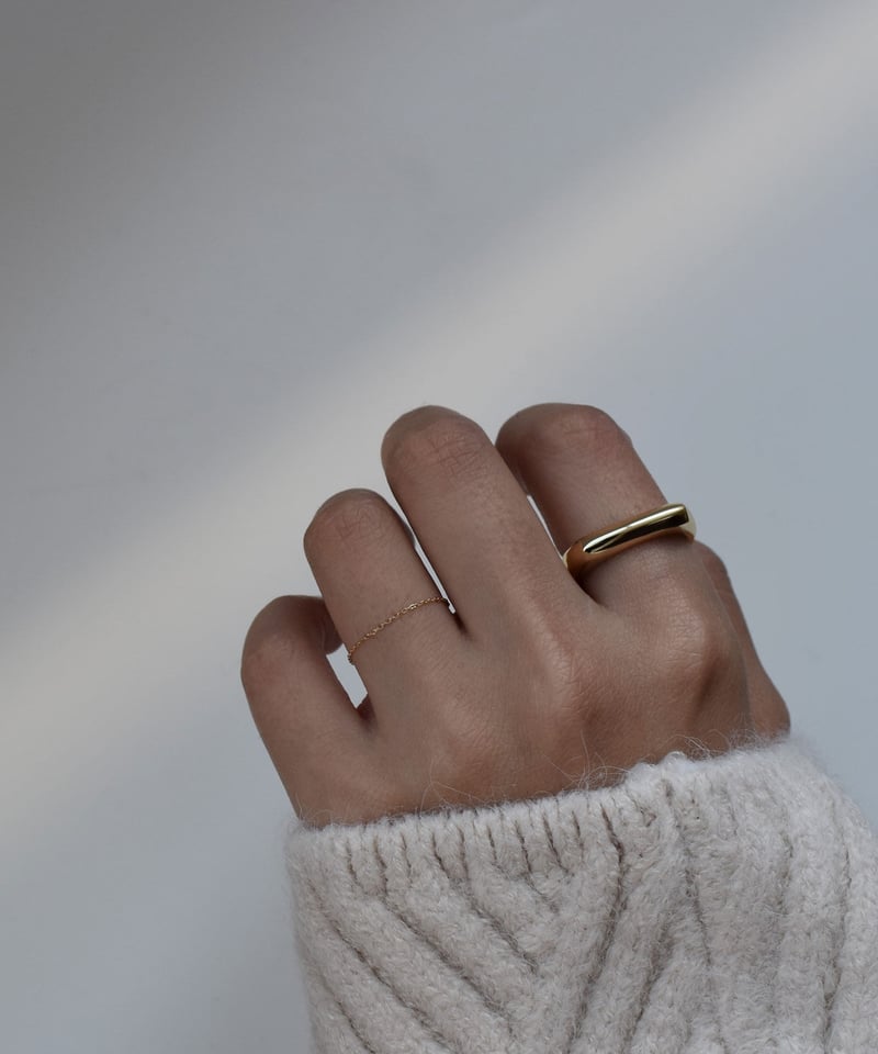 ring-a02085 K18 Gold Chain Ring | a n c e