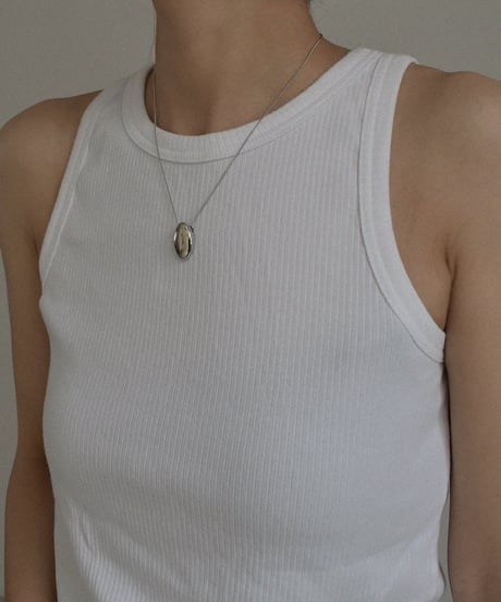 necklace-a02029　SV925 Oval Dome Necklace