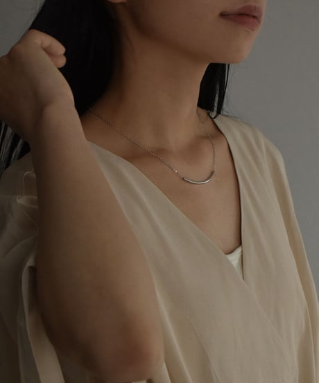 necklace-a02077　SV925 Curve Line Necklace