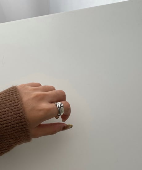 ring-a02075　SV925 Center Double Line Ring