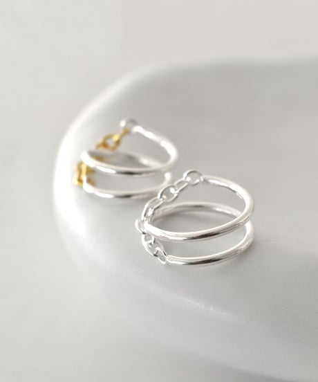 ring-a02169　SV925 Droop Chain Coil Ring