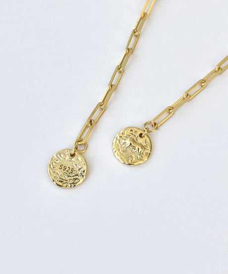 pierce-a02102　SV925 Square Chain Coin Pierce
