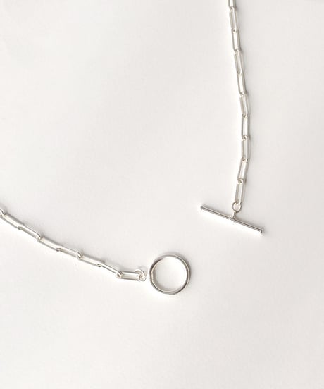 necklace-a02096　SV925 Square Chain Mantel Long Necklace 80cm