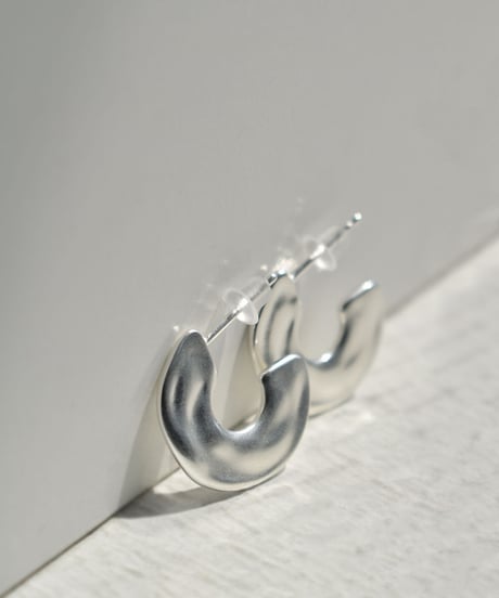 pierce-a02129　SV925 Flat Hoop Silver Pierce