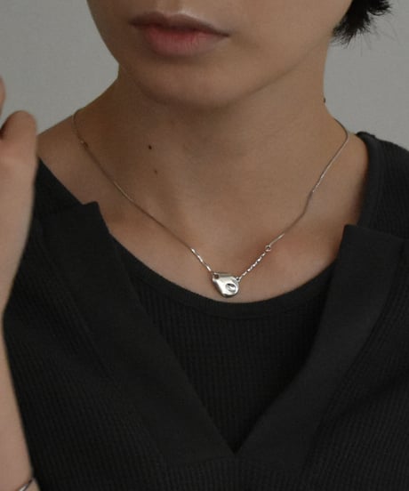 necklace-a02043　SV925 Oval Nuance Top Necklace