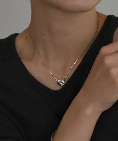 necklace-a02043　SV925 Oval Nuance Top Necklace