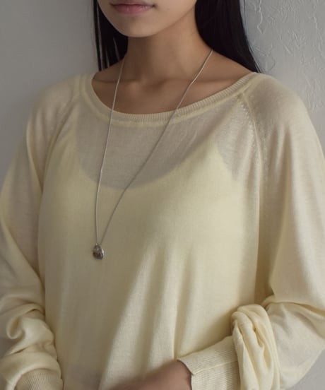 necklace-a02081　SV925 Plump Mantel Necklace