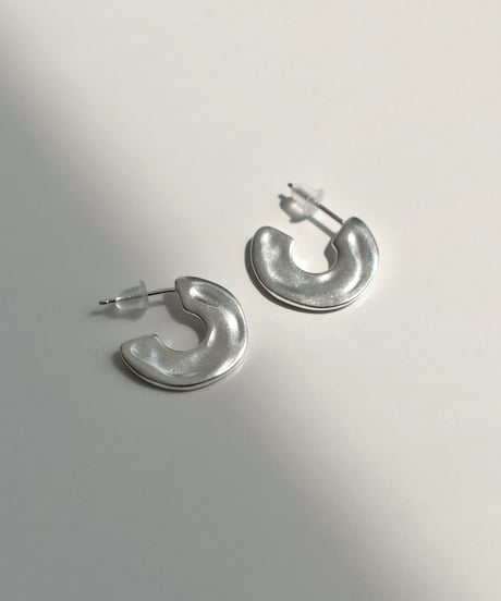 pierce-a02129　SV925 Flat Hoop Silver Pierce
