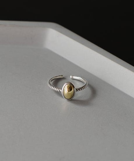 ring-a02076　SV925 Oval Metal Ring