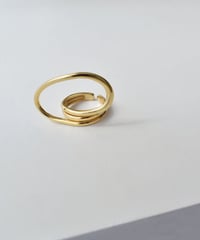 ring-a02001　SV925 Twist Hoop Ring Gold