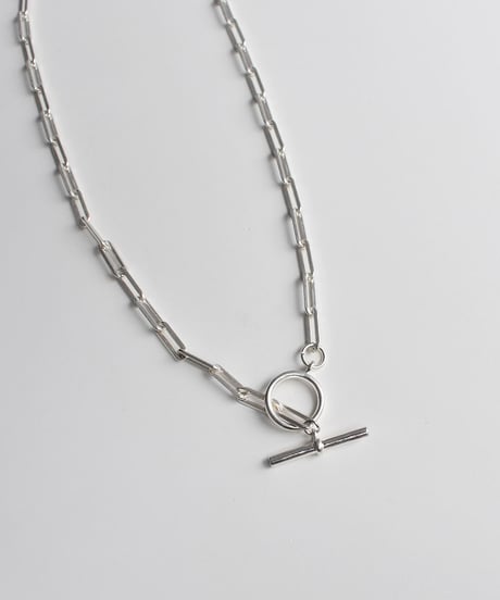 necklace-a02076　SV925 Square Chain Mantel Short Necklace 42cm