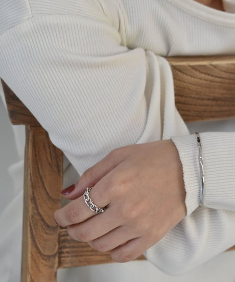 ring-a02164　SV925 Dot Chain Ring