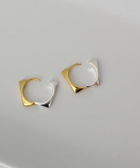 pierce-a02140　SV925 Bicolor Hoop Pierce