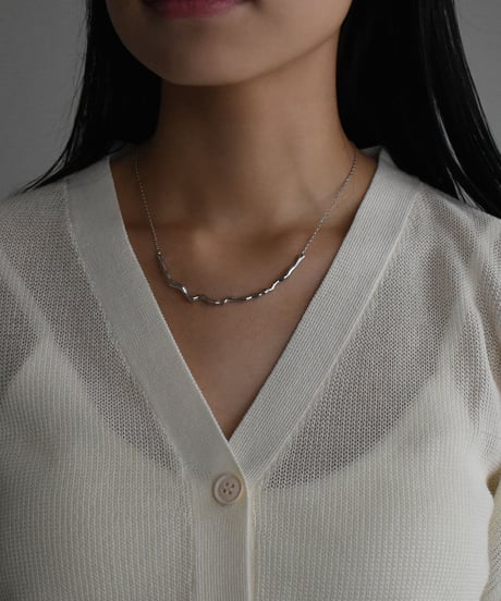 necklace-a02082　SV925 Wave Necklace